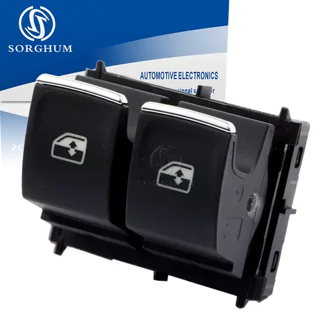 좌석 Leon Mk3 2014 용 SORGHUM 파워 윈도우 제어 스위치 앞 우측 드라이버 사이드 더블 버튼 5G 0959858 5G 0959858   자동차 부품