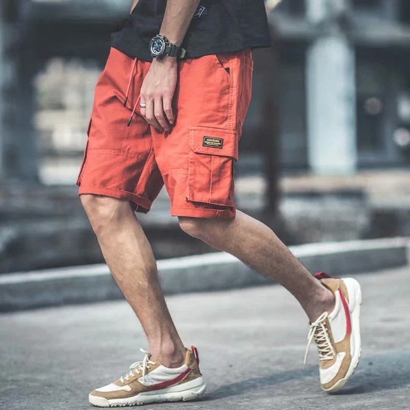 Male Short Pants Baggy Bermuda Long Loose Half Men\'s Cargo Shorts Black Wide Clothes Summer Comfortable Elegant Y2k Jorts