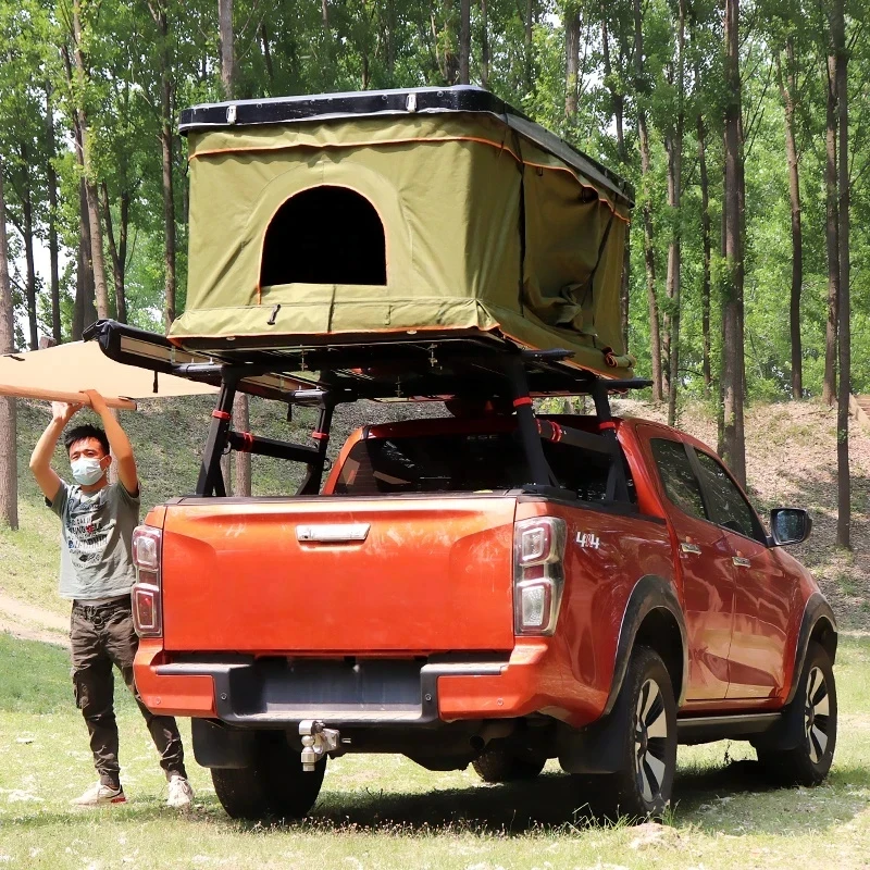 Bt Selling4x4 SUV  Tent Hard Alloy Camping 4 Person Pickup Roof Top Tent With Laddeigh Quality