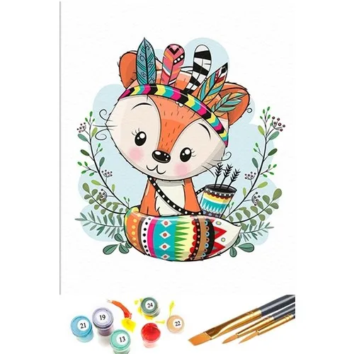 Tabdiko Painting By Numbers Hobby Set Squirrel 40x50 cm