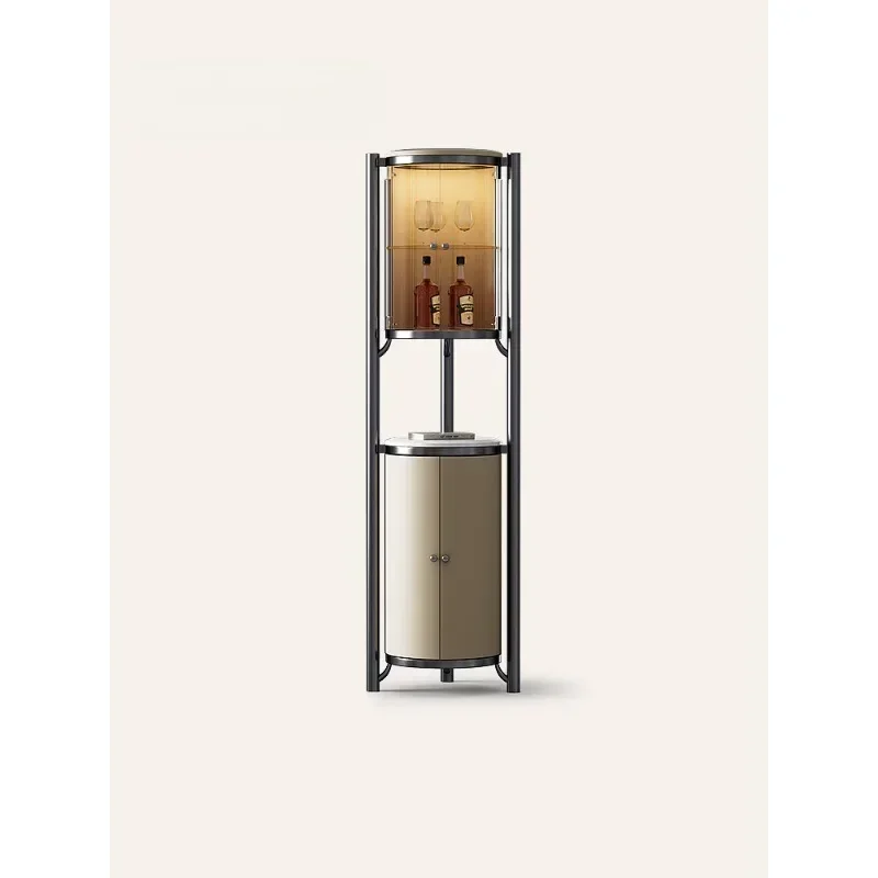 Light elegant corner Living room locker Corner  Shelf Light luxury display  Creative marble figure wine cabinet