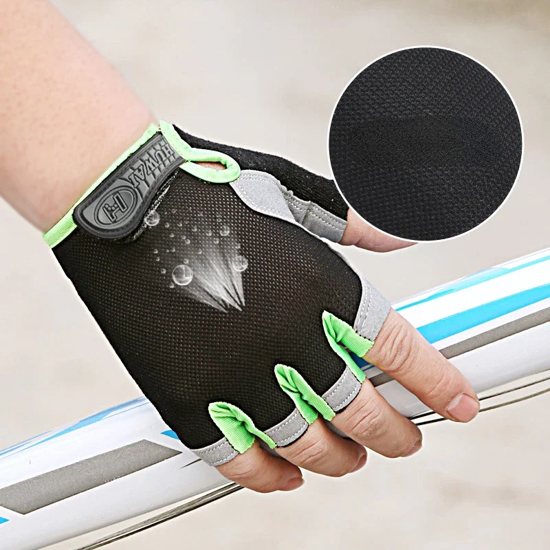 Half Finger Cycling Gloves Men Women Anti Slip Shock Breathable Summer Bicycle Gloves Fingerless Sports Gym Training Bike Gloves