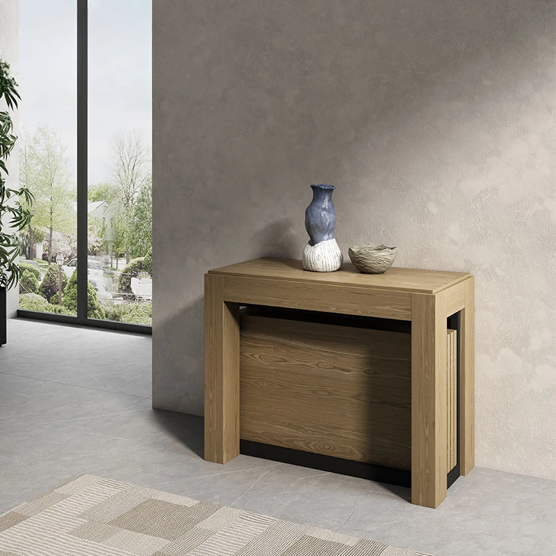 retractable dining table, stretchable household small apartment, silent wind island, invisible dining table and chairs