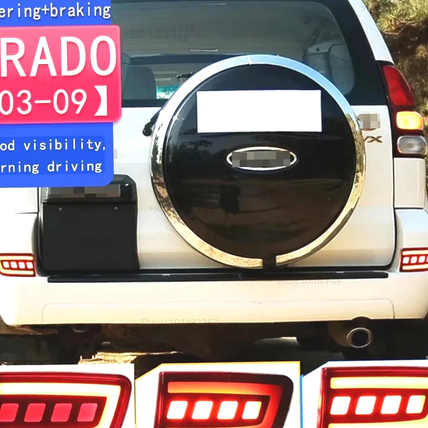 

Для Toyota Prado 120 2003-2009 автомобильные светодиодные индикаторы, авто задний бампер, указатель поворота, отражатель, тормозная противотуманная фара