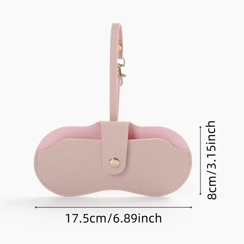 Women PU Leather Soft Glasses Travel Packing Bag Solid Color Simple Sunglasses Storage Box Portable Light Eyewear Protector