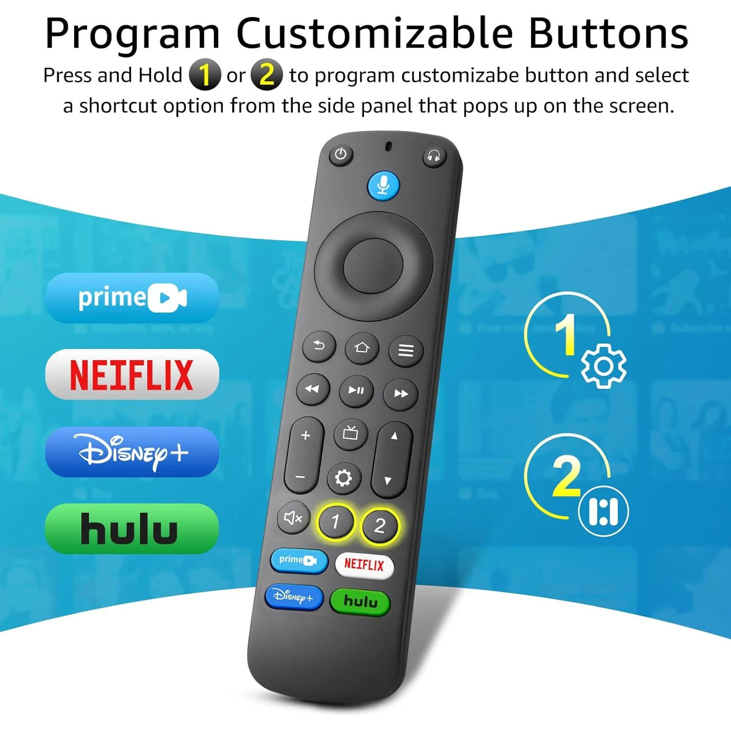 جهاز تحكم عن بعد صوتي بديل لـ Fire TV Stick/TV Cube ومتوافق مع أجهزة التلفاز الذكية Insignia/Toshiba/Pioneer Fire #6