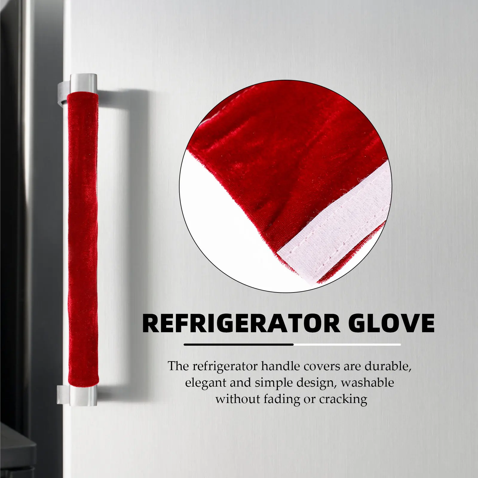

2Pcs Door Handle Protective Covers Anti-Slip Oil-Proof Refrigerator Oven Microwave Appliance Handle Protector Simple Elegant