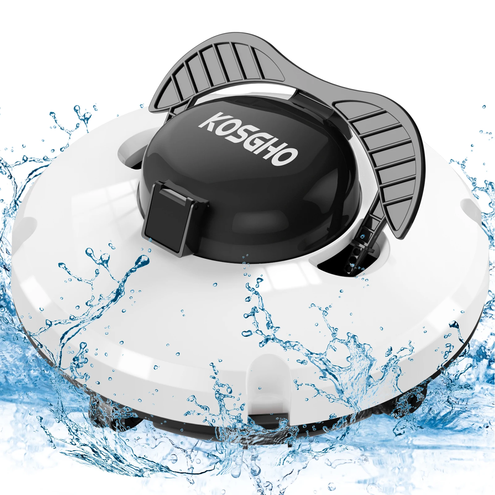 Cordless Robotic Pool Vacuum, Dual Motor Cleaner with Self Parking for Flat Bottom Pools