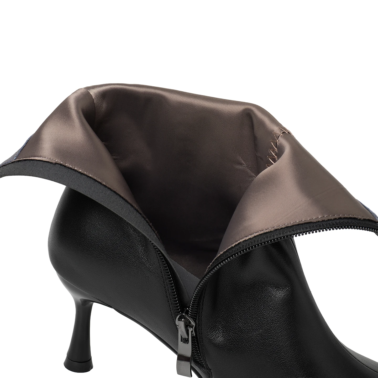 Botines de Mujer Dilalula 2027 de Piel de Vaca Auténtica con Punta Redonda, Bordado de Hojas y Tacón de Aguja Delgado para Fiesta y Cita, Botines para Mujeres Jóvenes