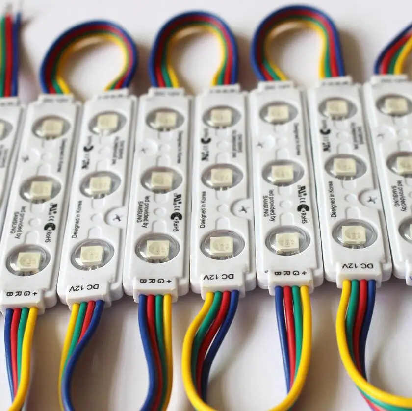 RGB LED Module injection lens 5050 Super Bright Advertising Light Changeable color Waterproof Sign Backlight