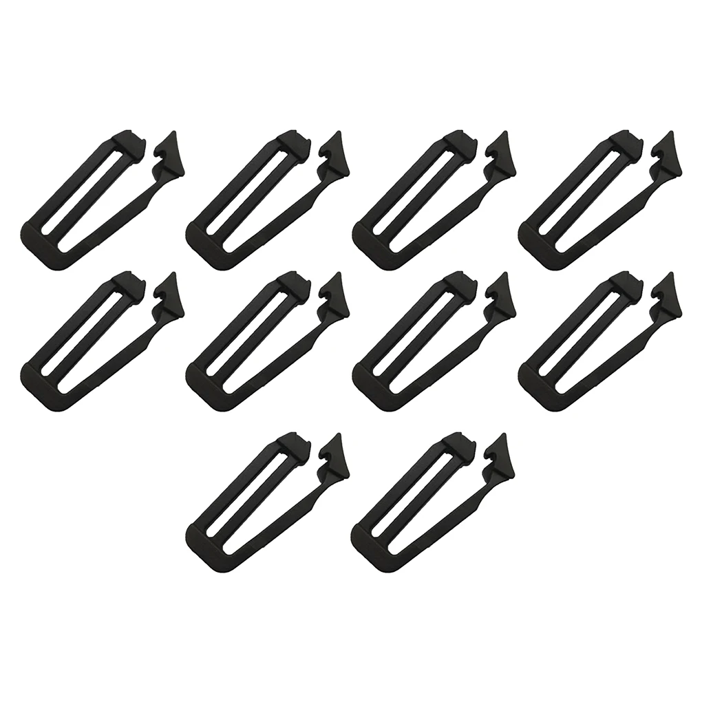 

10piece Durable And Reliable Webbing Bag Link Buckle For Outdoor Activities Wide Application Easy Black 10pcs