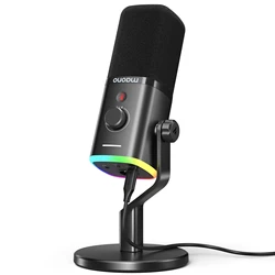 MAONO PD100X Dynamic Microphone. Software Noise Reduction Included. RGB Gaming Mic. Enhances Gaming Experience. Ideal for Record