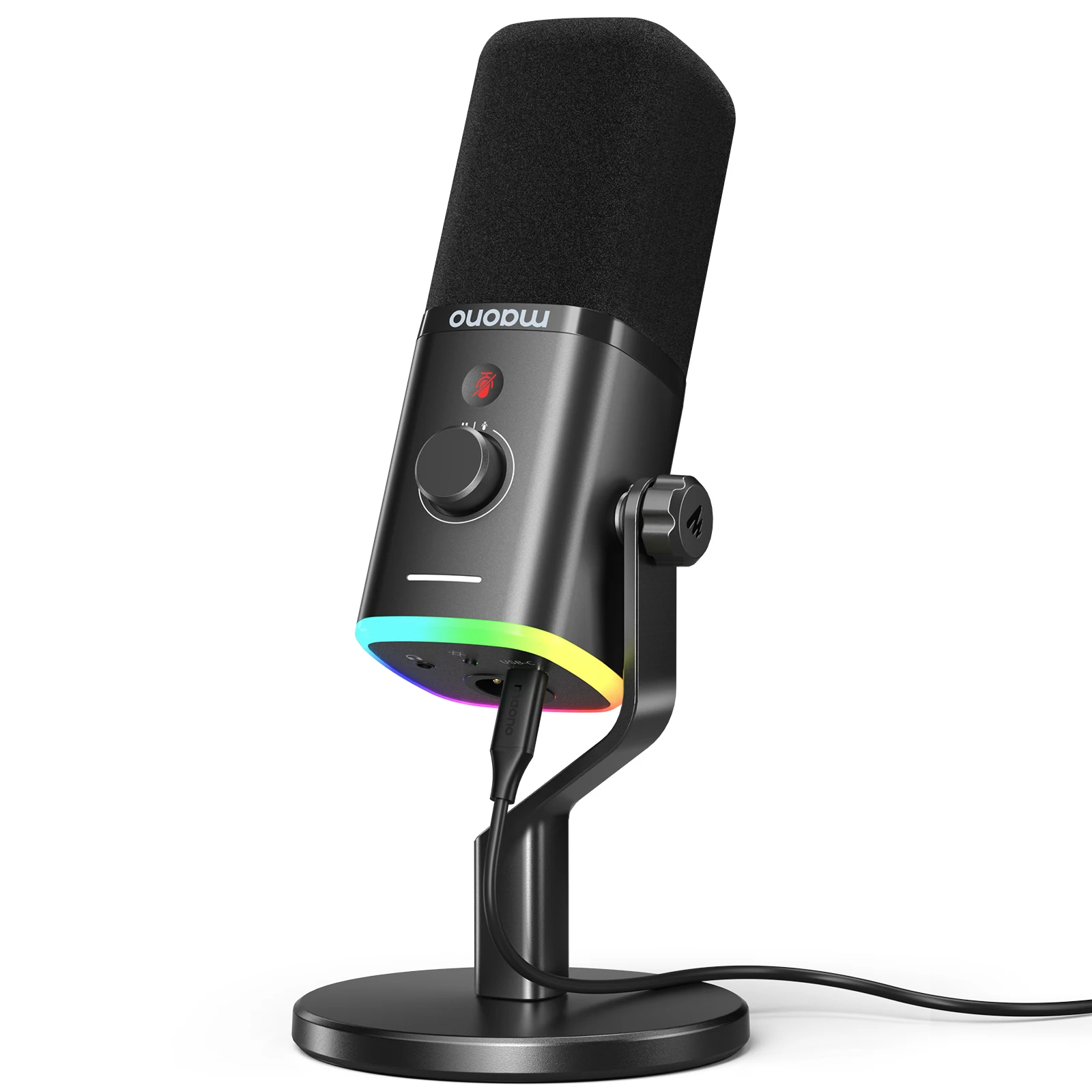 MAONO PD100X Dynamic Microphone.Software Noise Reduction Included.RGB gaming mic.Enhances gaming experience.Ideal for recording