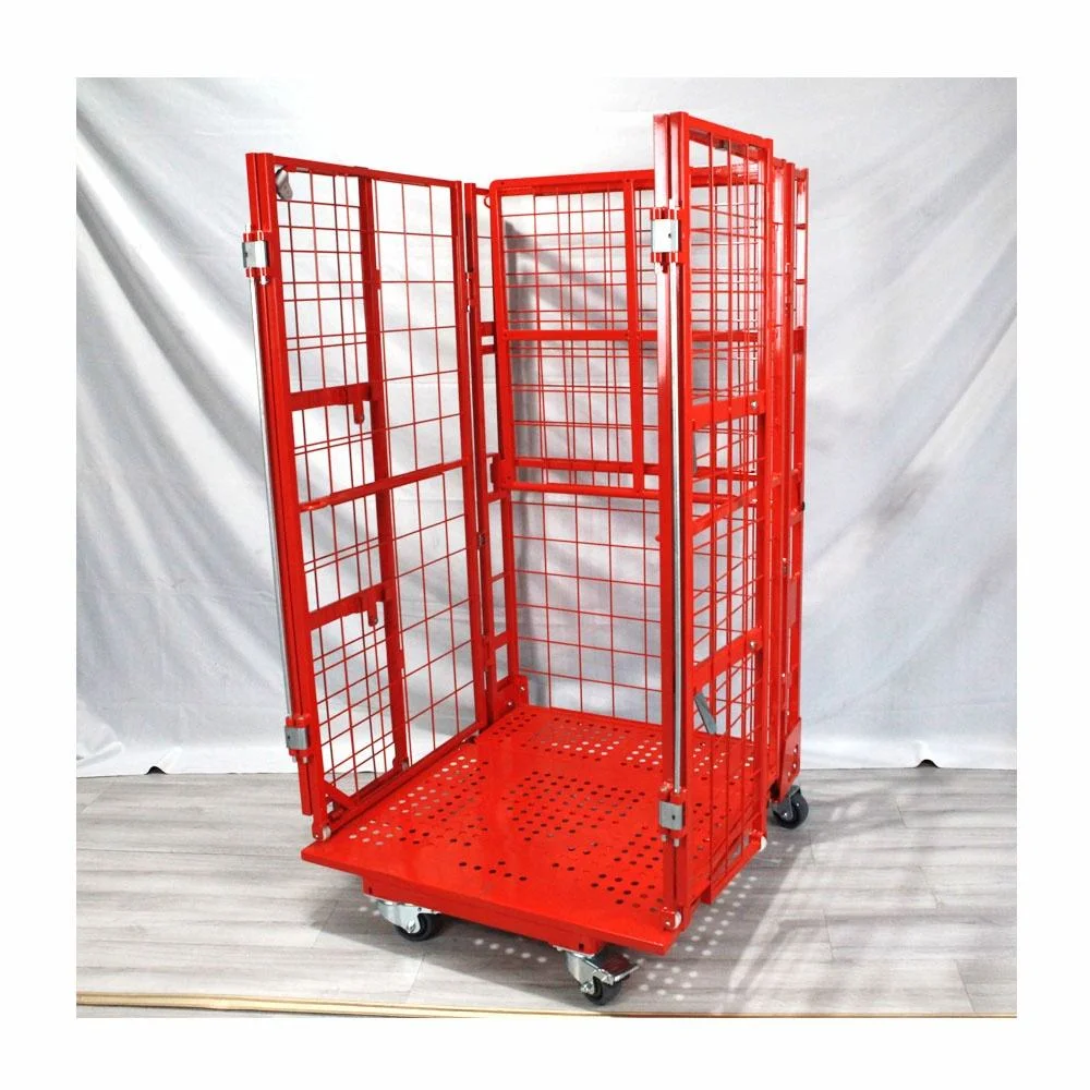Heavy Duty 4-Wheel Galvanized Storage Container Hand Carts