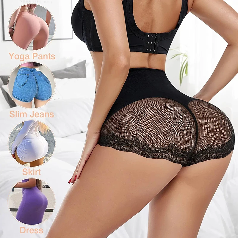 Tummy Control Panty for Women Shapewear High Waist Trainer Butt Lifter Slimming Body Shaper Corset Lace Shaping Briefs Seamless