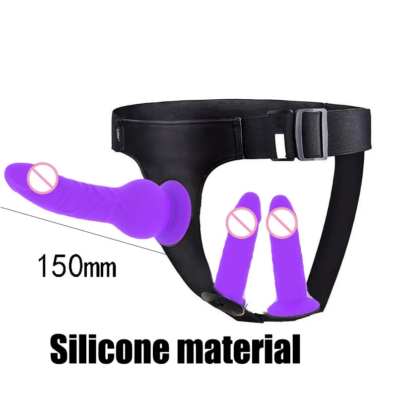 Adjustable Silicone Strap On Dildo Harness, Long Slim Pegging Dildo Panties for Women Men Couples, Soft Flexible Strap-on Sex To view 4