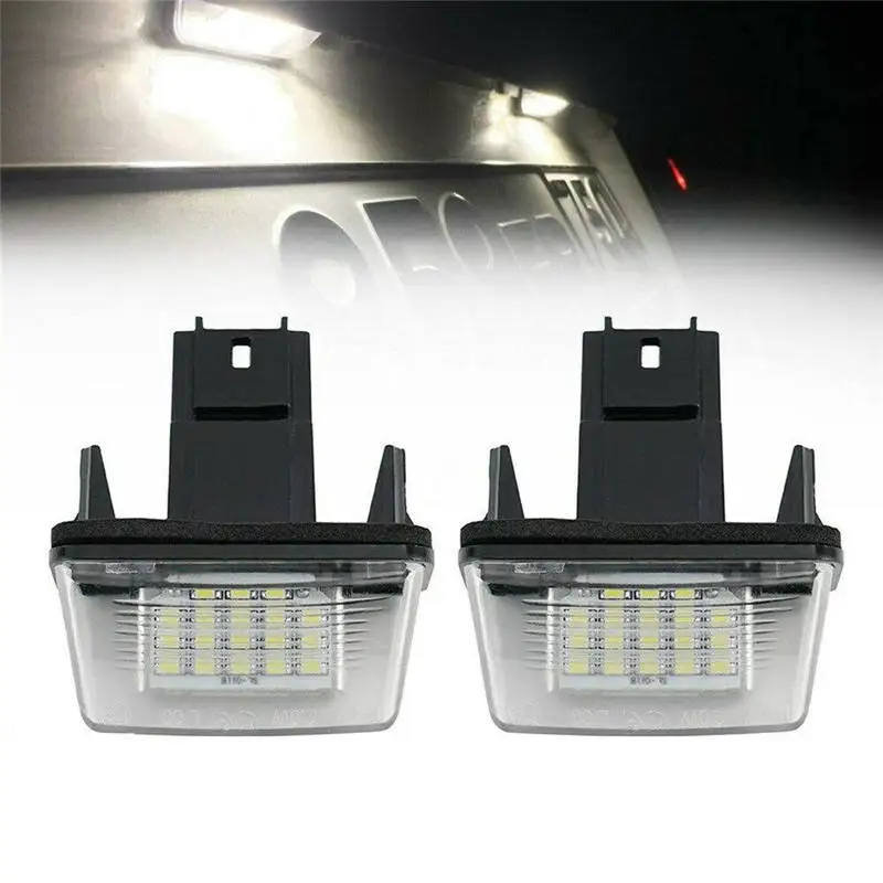 

2pcs LED License Number Plate Light Lamp Bulbs Canbus 6000K For Citroen C3 C4 C5 BERLINGO Peugeot 308 5008 Partner