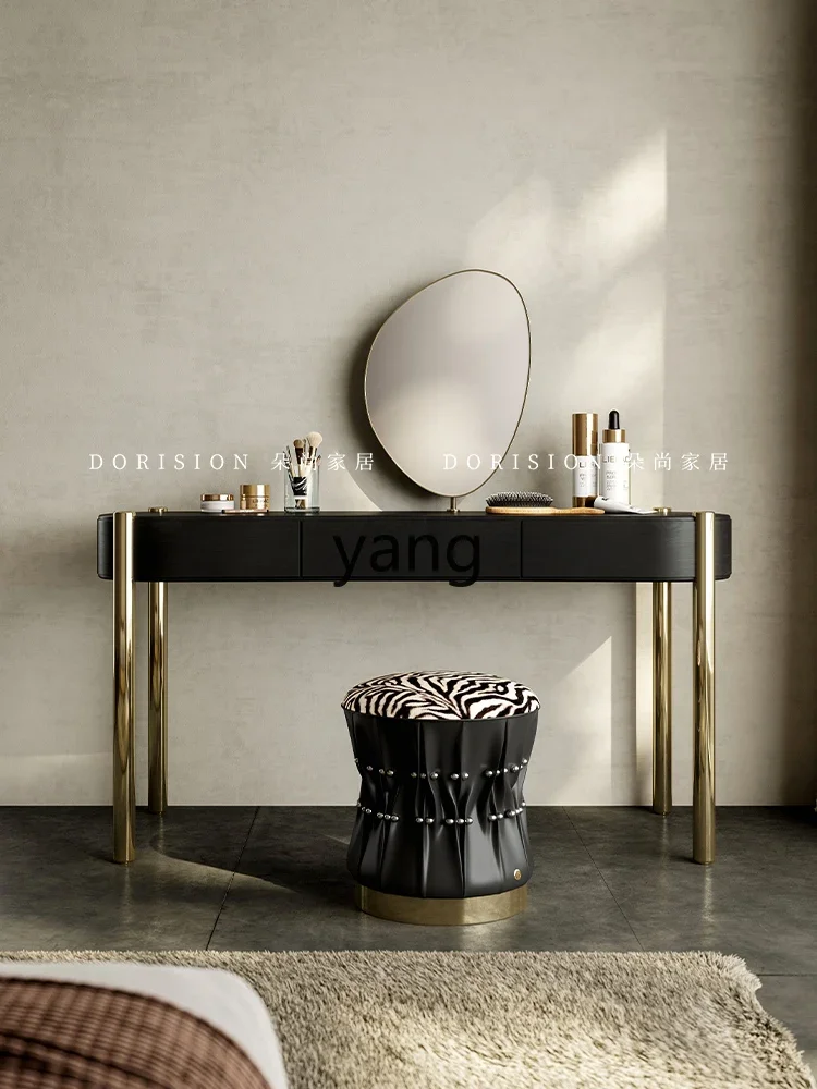 YJQ light luxury dresser, makeup mirror integrated master bedroom, modern simple solid wood high-end makeup table