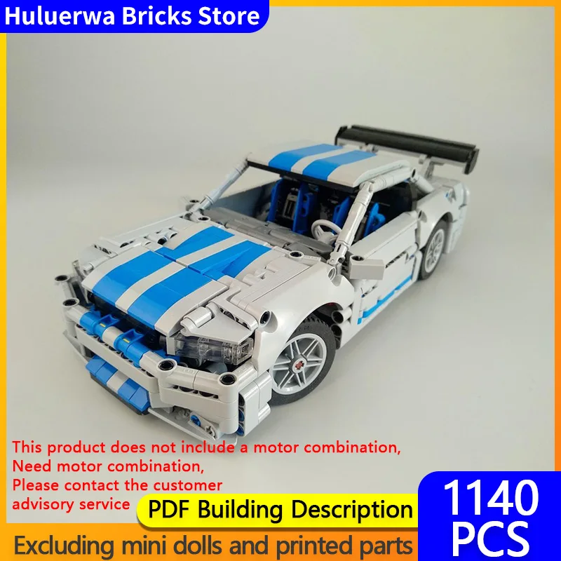 

Модель скоростного гоночного автомобиля MOC, строительные кирпичи Skyline R34 V2, гиперкар, модульная технология, подарки, праздник, сборка, детские игрушки, костюм