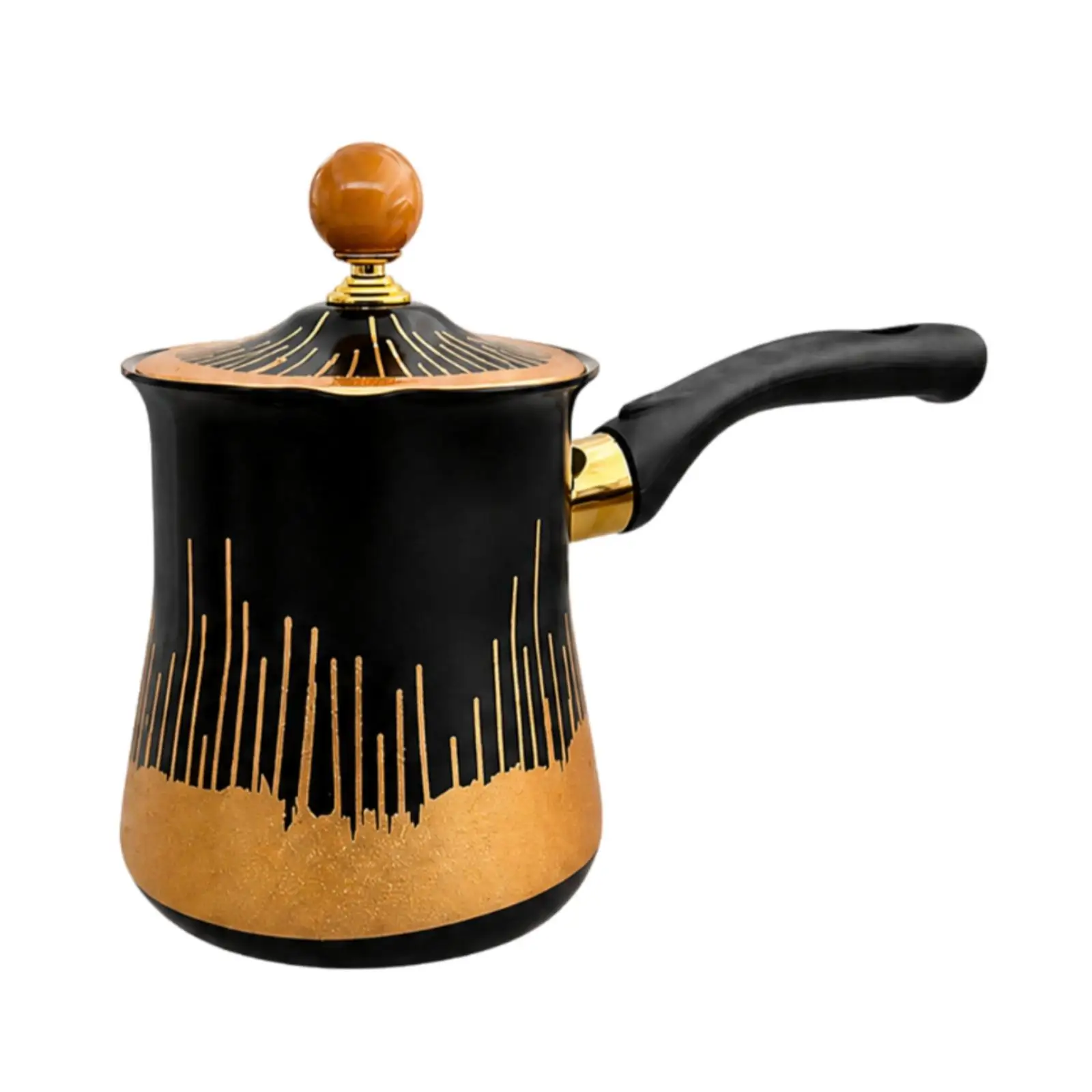 Black Gold Coffee Milk Foamer Pitcher Stainless Steel Heat Safe Handle for Espresso Based Drink Craft