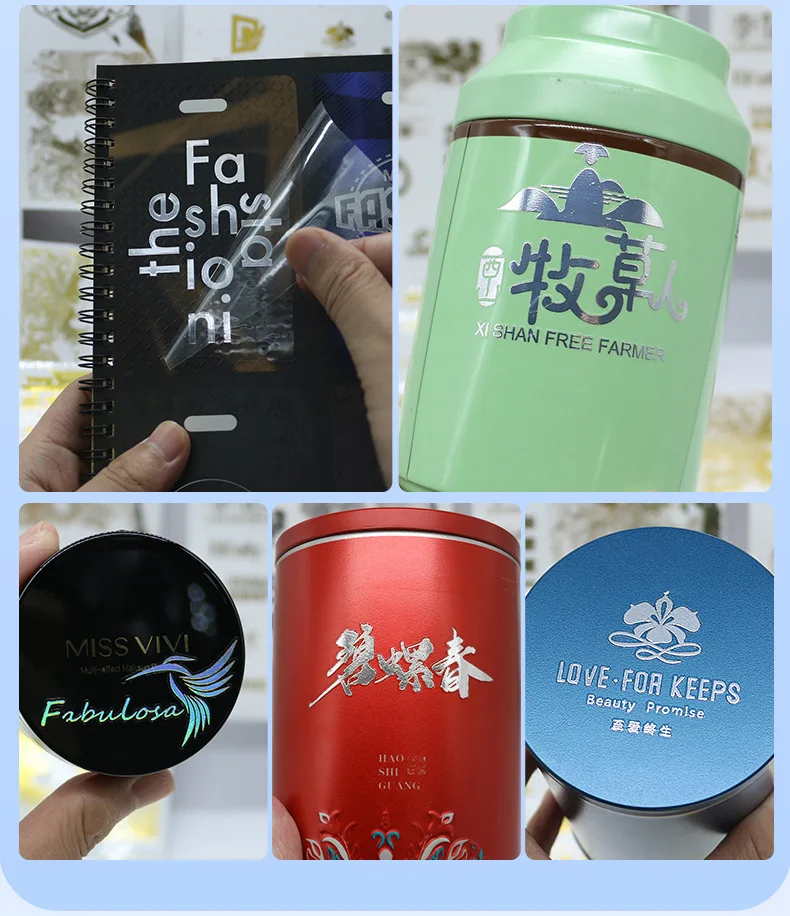 주문 UV 이동 금속 스티커 수정같은 3D 상표 병 컵 로고 스티커 향수 이름 상표
