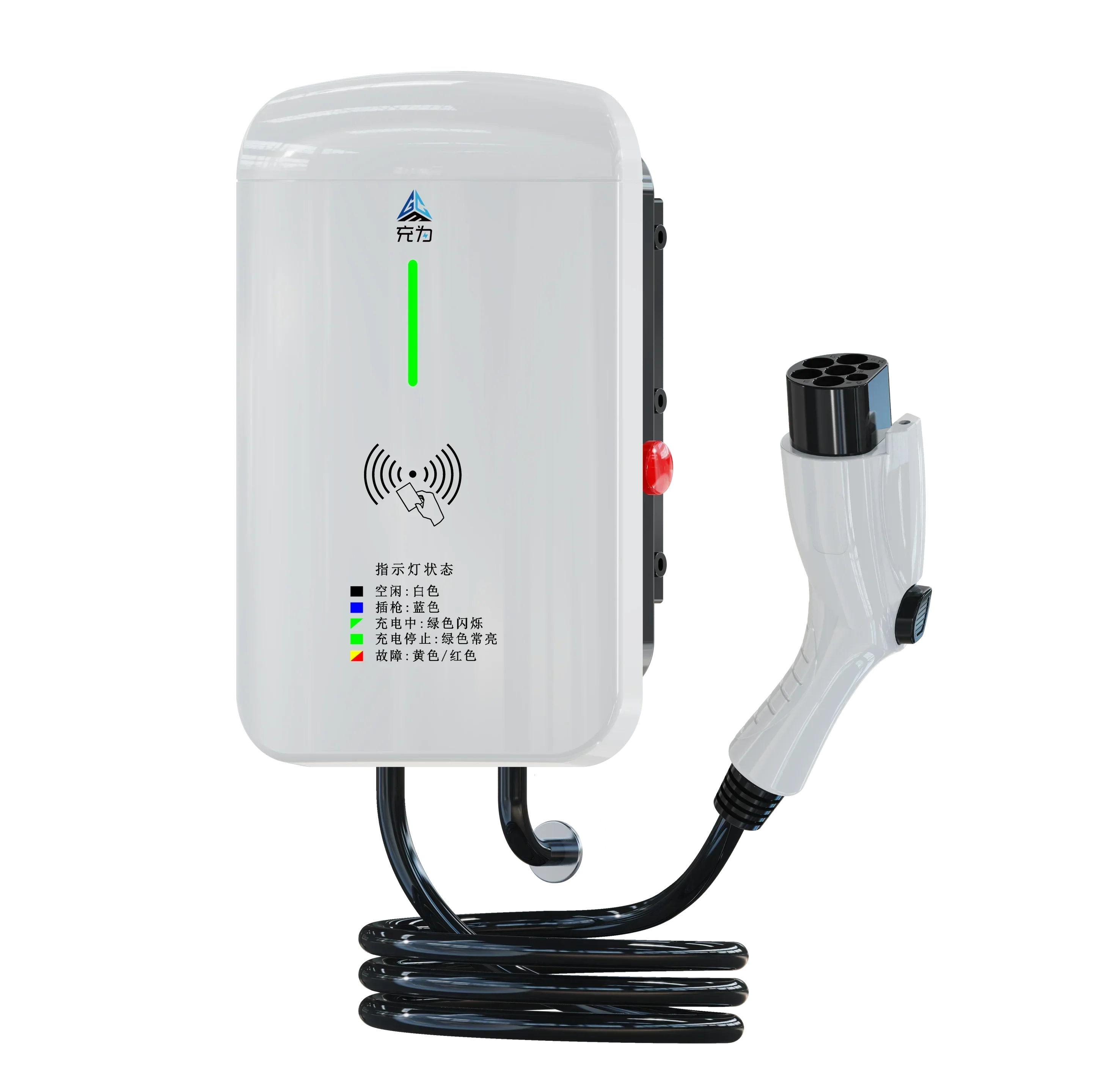 

2025Новая энергетическая зарядная станция для транспортных средств, бытовая коммерческая 7 кВт переменного тока, 32 А, зарядная колонна, настенная зарядная станция для электромобилей