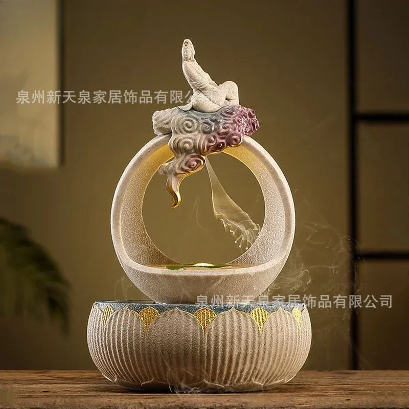 Chinese Zen Flowing Water Makes Money Ornament Auspicious Decoration Desktop Circulating Water Landscape Can Raise Fish