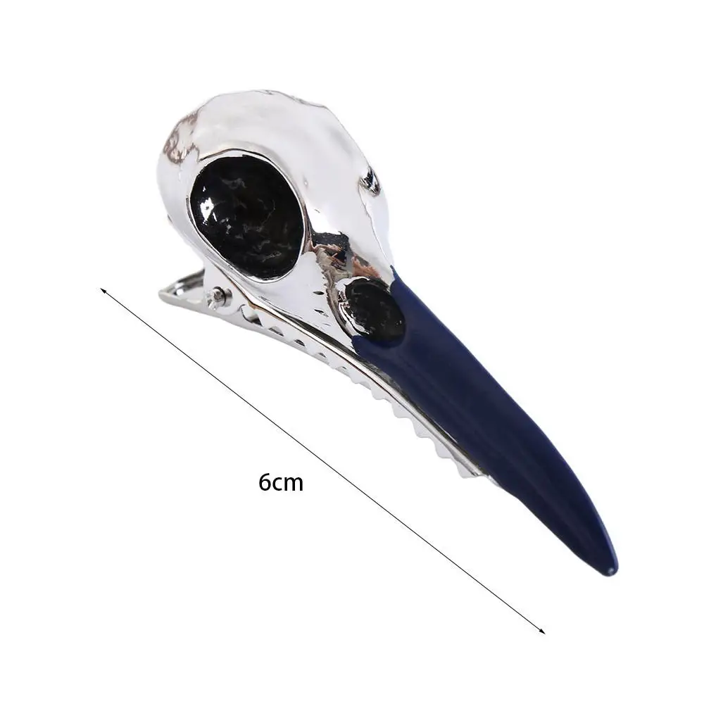 

Punk Headwear Simulation Skeleton Gothic Hair Clips Skull Hair Clips Women Duckbill Clips Animal Skull Hairpins Crow Head