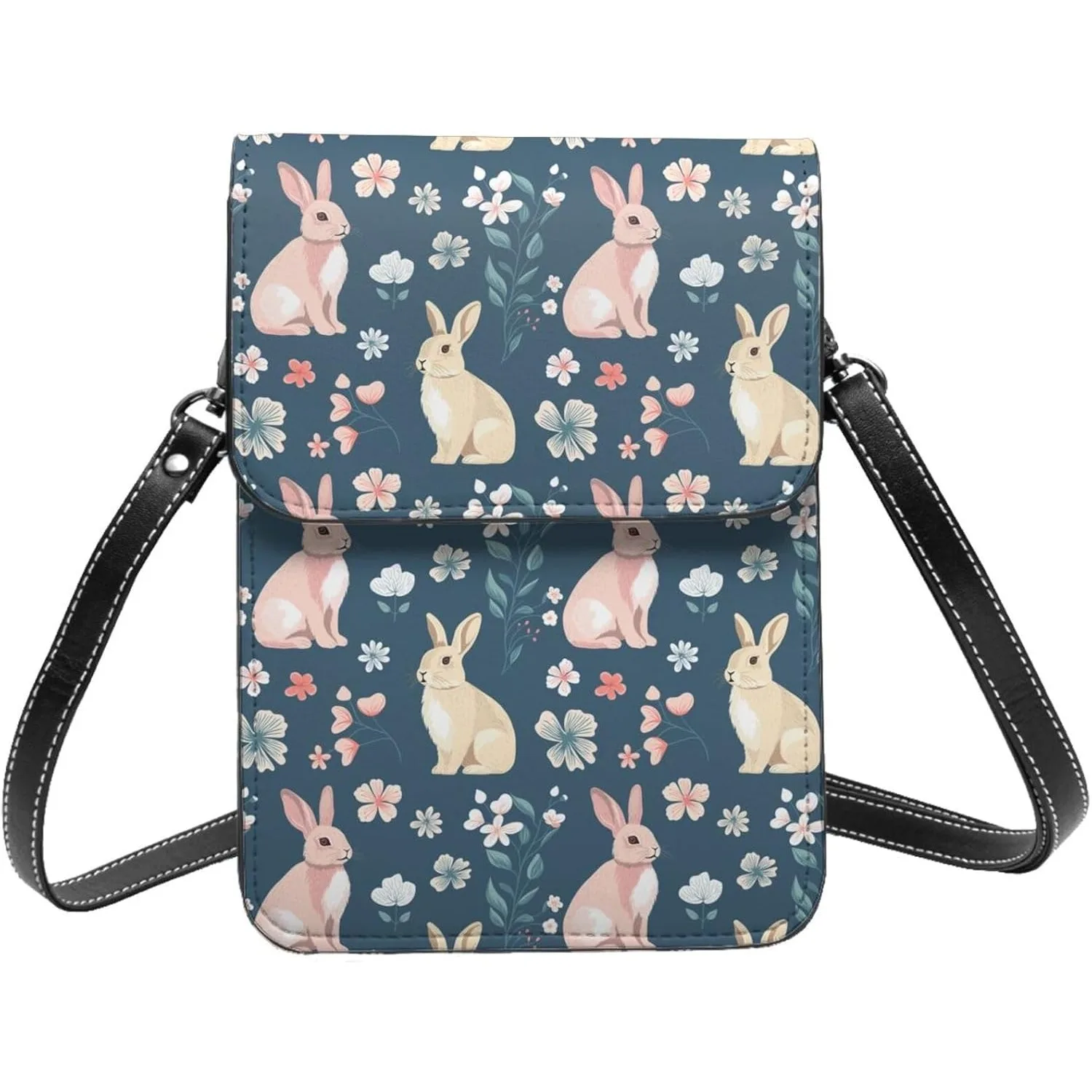 

Кожаный кошелек через плечо с американским флагом, маленький кошелек, регулируемая сумка для телефона для женщин