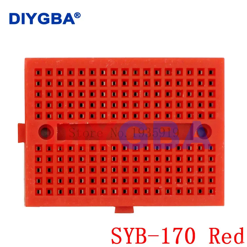 10pcs SYB-170 Mini Solderless Prototype Experiment Test Breadboard 170 Tie-points 35*47*8.5mm for arduino diy kit