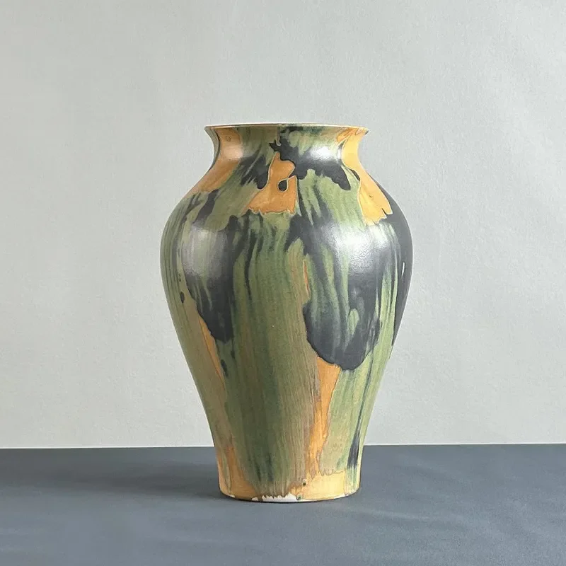 for Jingdezhen New Chinese Style Wabi Sabi Ceramic Vase for Living Room Dried Flowers Hydroponics Medieval Flower Ware