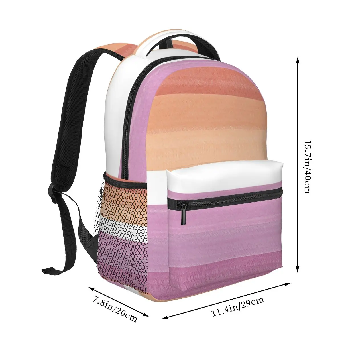 Faux Glitter Rainbow Pride Flag LGBT Gay Lesbian Student Backpack Hiking Travel for Men Women Fashion Bookbag Shoulder Bags
