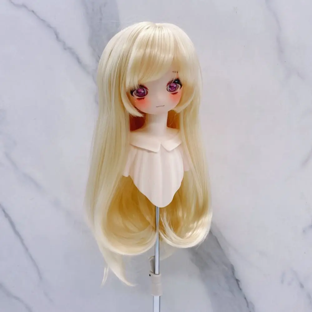 ファッションロングヘアウィッグ、1/4 1/6 BJDドール用、ドレスアップDIYプリンセスロングウィッグ、耐熱ファイバー、子供のおもちゃ、女の子へのプレゼント