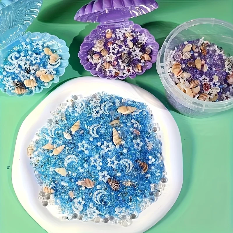 35G Ocean Acrylic Mixed Fillers Shell Star Moon Mini Seashell Epoxy Resin Additions For Wish Bottle Aquarium Landscape DIY Craft