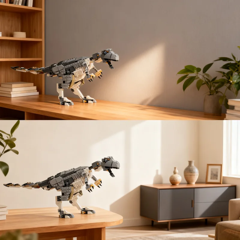 464pcs MOC Creator 3-in-1 Allosaurus 31393 Alternate Build Model Christmas Gift Creative Desktop And Shelf Art
