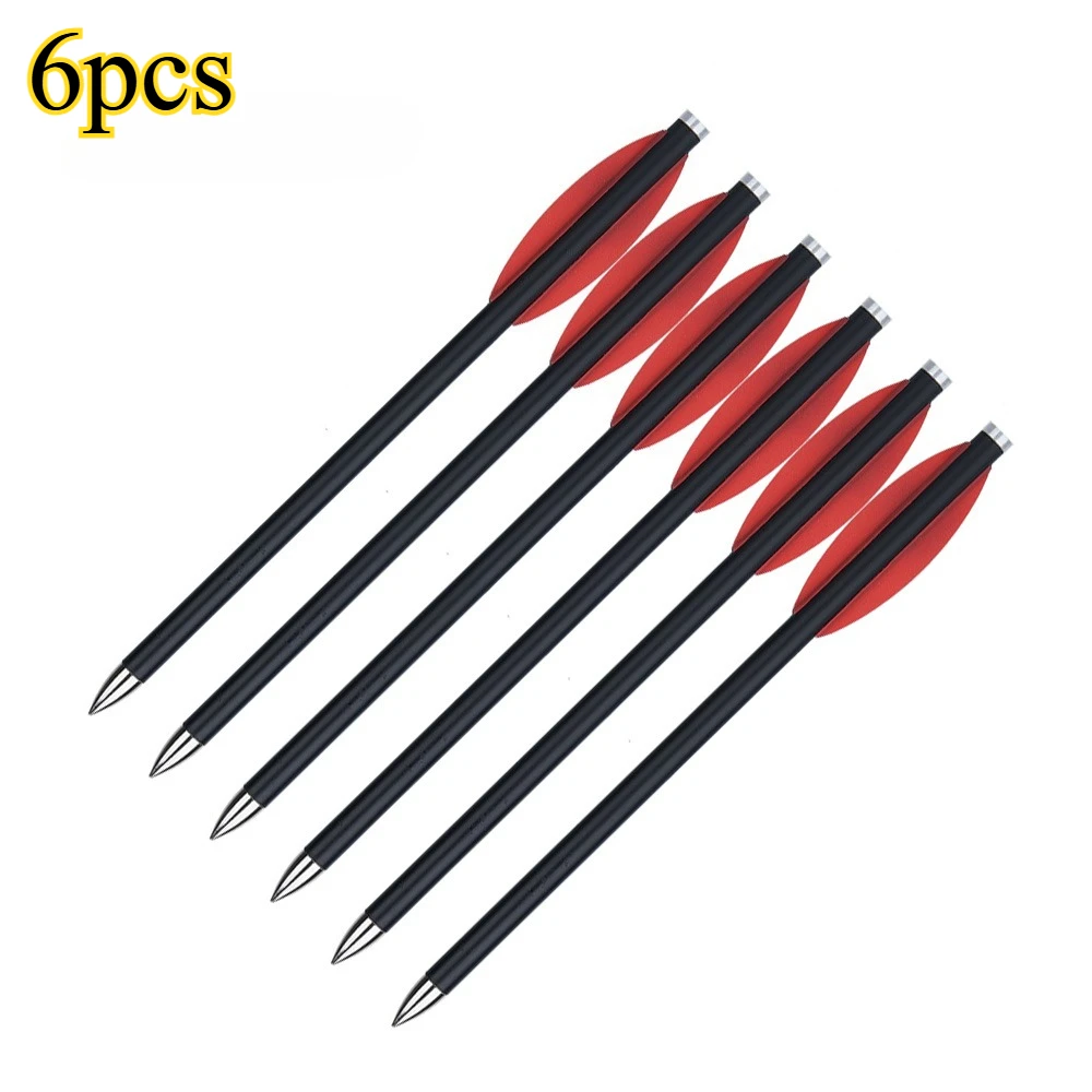 NONE 6/12/24 stücke 6,3 zoll Carbon Pfeil Kurze Darts OD 6mm Mini Bogenschießen Jagd Schrauben für 50-80lbs Armbrust Outdoor Sport Schießen 5