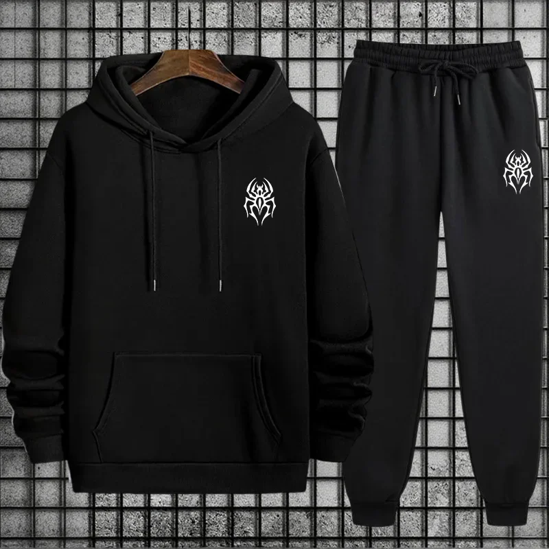 2026 Hot Sale Men's Tracksuit Sweatshirt and Jogger Pants Urban Casual Fashion Hoodie Outfit Autumn Daily Training Sports Set