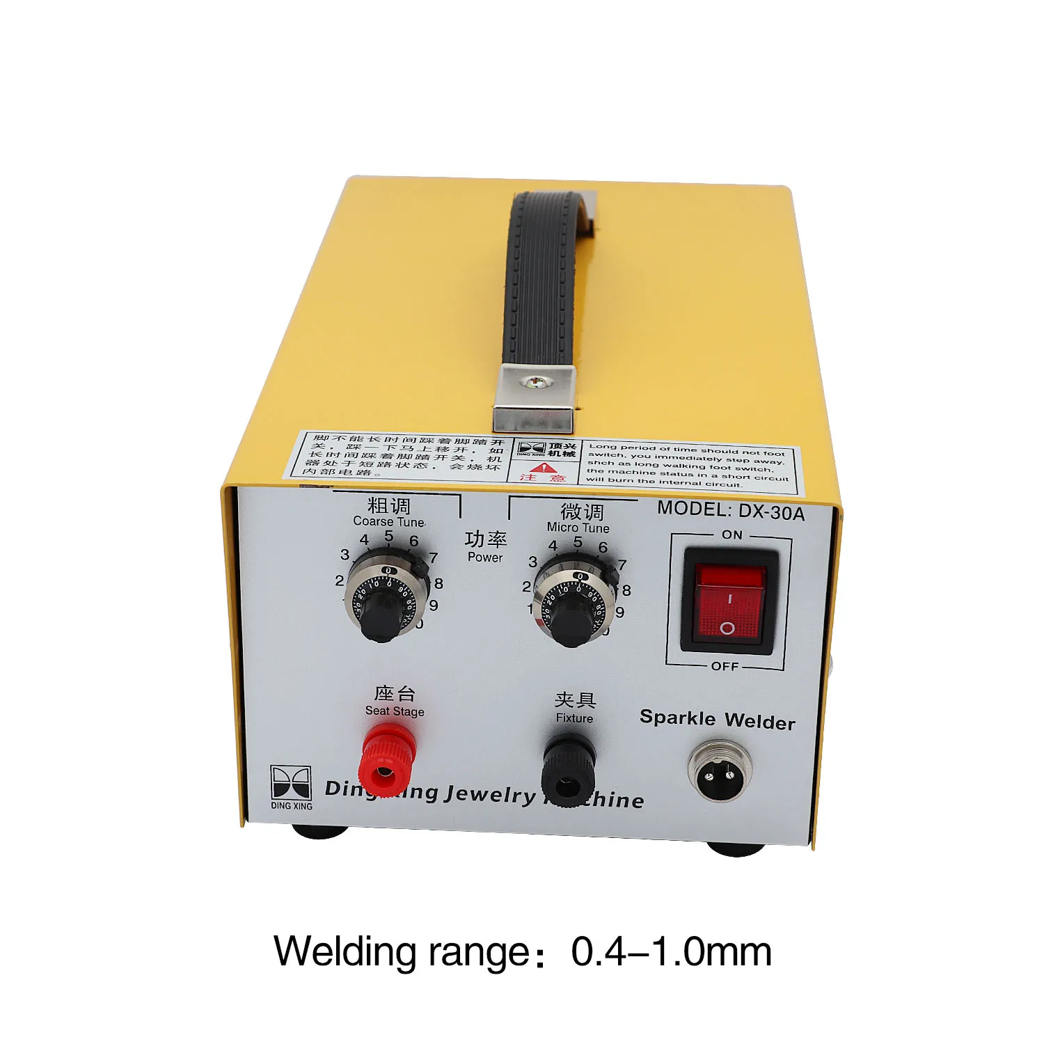 30A Handheld Laser Spot Welder 110V 400W 30A Laser Welding Machine for Platinum Silver Gold Steel Welding