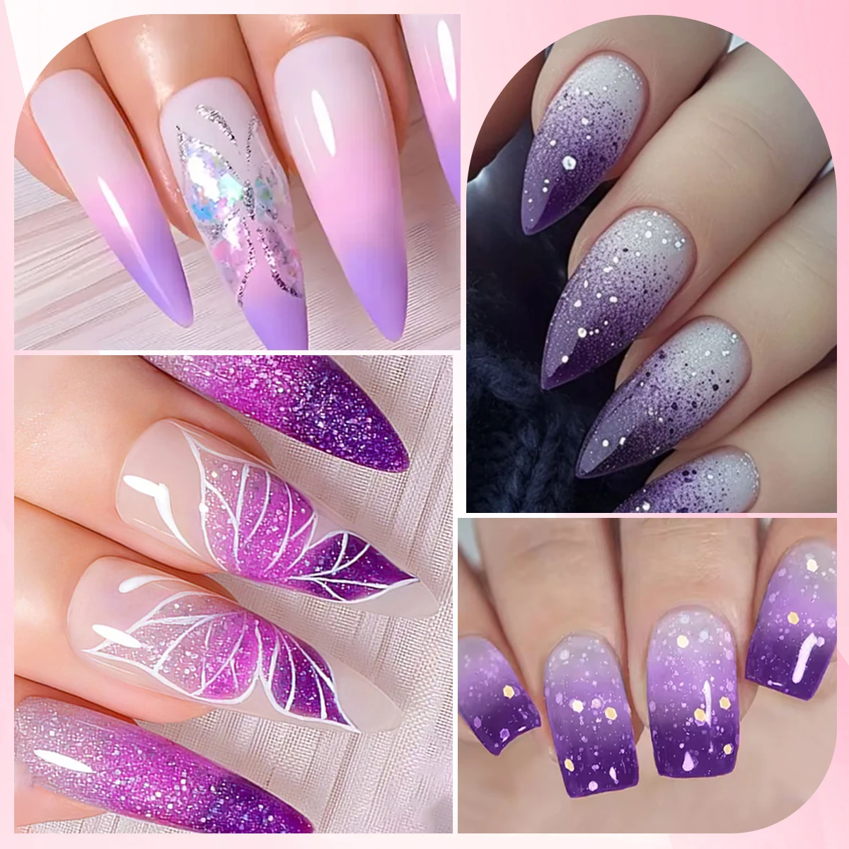 12 زجاجة من طلاء الأظافر الجل الحراري، ولمعان شبه دائم، وصيغة جل خالية من العطور.