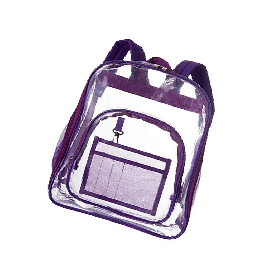 Mochila transparente práctica para la escuela, bolso de hombro para el lugar de trabajo