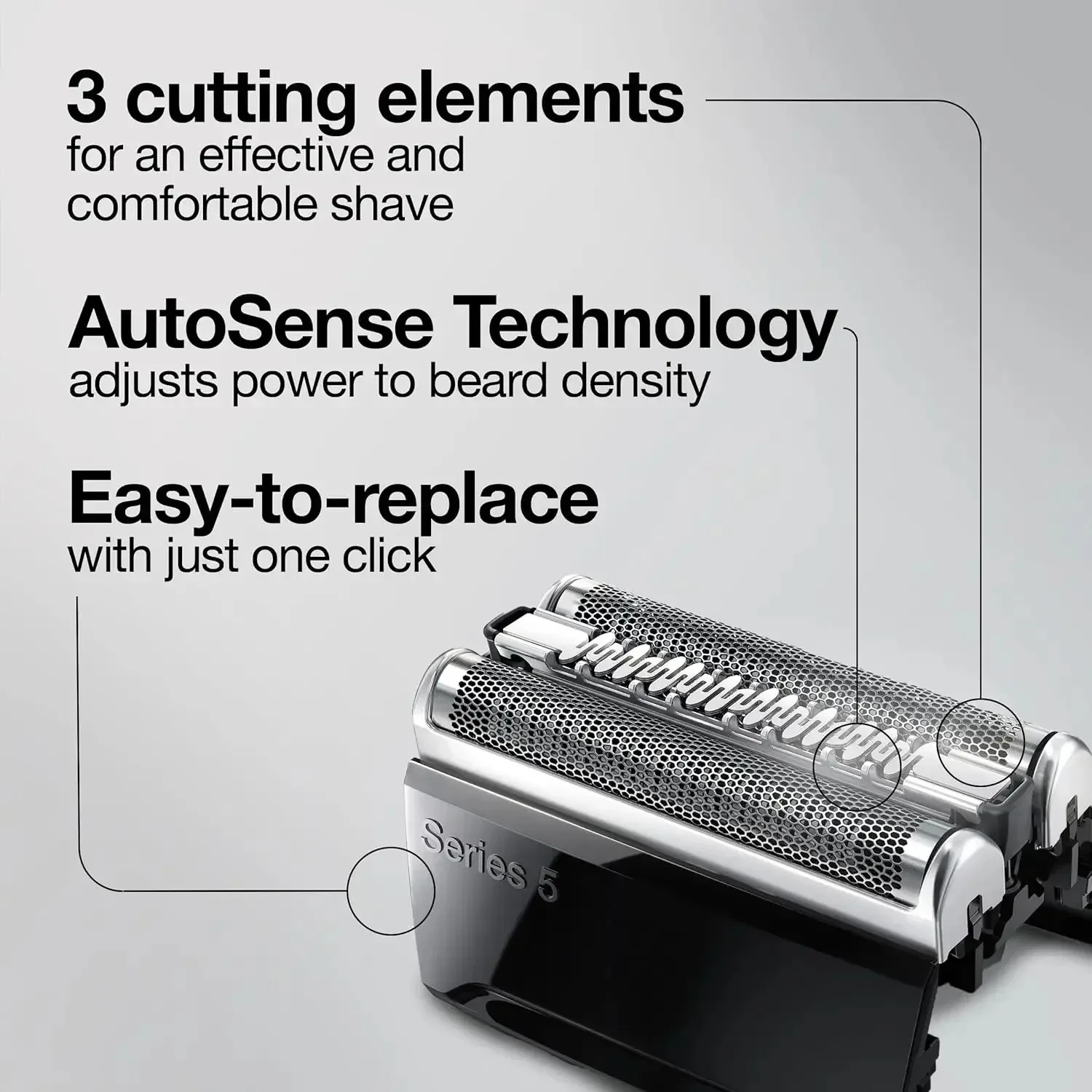 52B Replacement Head Compatible with   Electric Shaver Razor 5090/5190cc,5040/5140s,5030s,5147s,5145s,5195cc,5197cc image 2