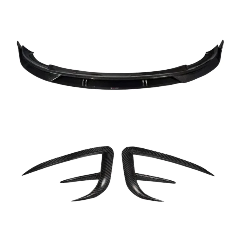 

TAKD style dry carbon fiber front lip front bumper canard wing for Tesla model Y body kit 2019-2022