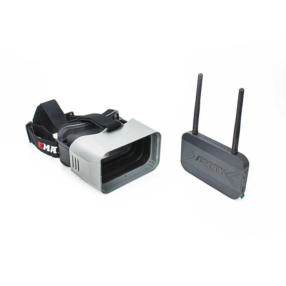 EMAX 5.8G 4.3 Inch 800*480 Transporter2 Goggle Analog FPV Goggles with DVR  and Dual Antennas for FPV Racing Drone thumbnail 4
