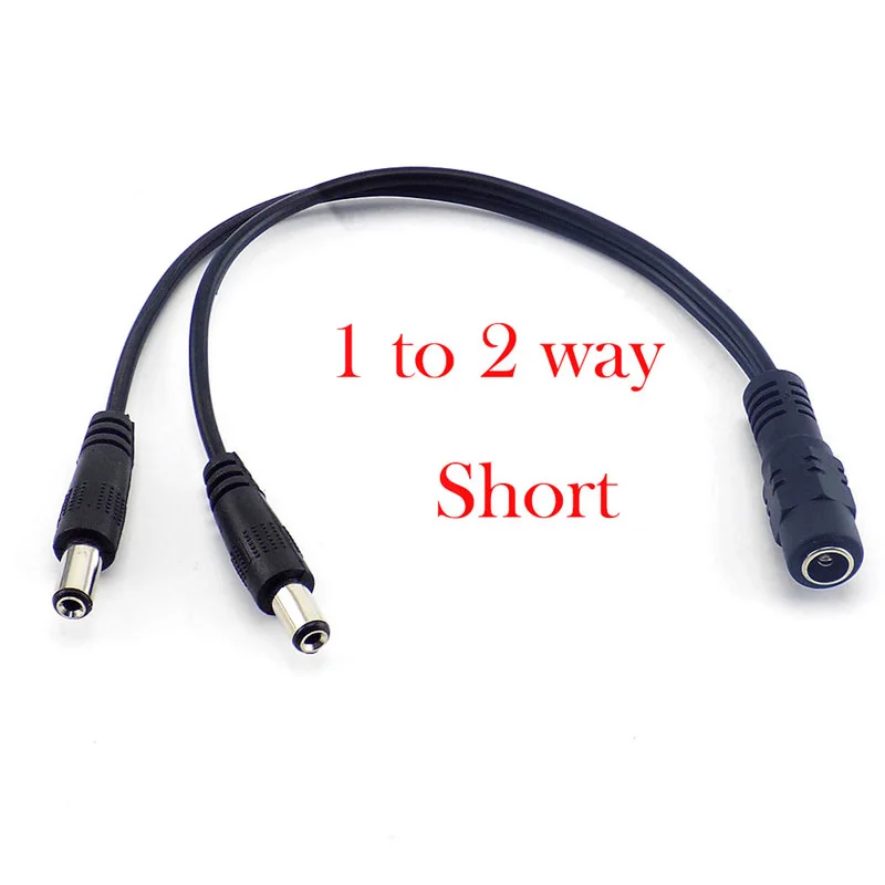 Splitter Adapter Connector 1 Female to 2 3 4 5 6 8 Male Way DC Power Jack Plug Cable 12V 5.5mm*2.1mm For CCTV Camera LED Strip