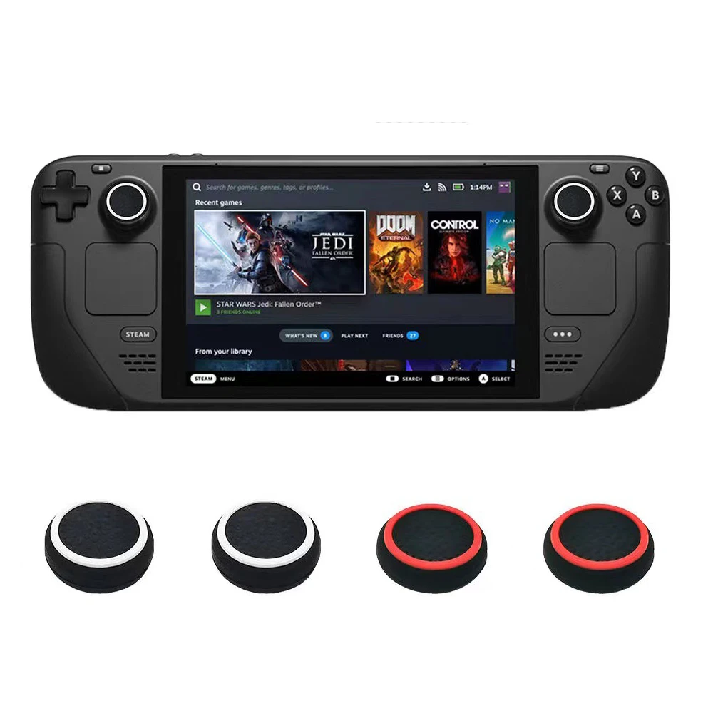 Silicone Soft Thumb Stick Grip Cap Joystick Cover Protector For Steam Deck/Oled For ASUS ROG Ally X Game Console Thumbstick Case