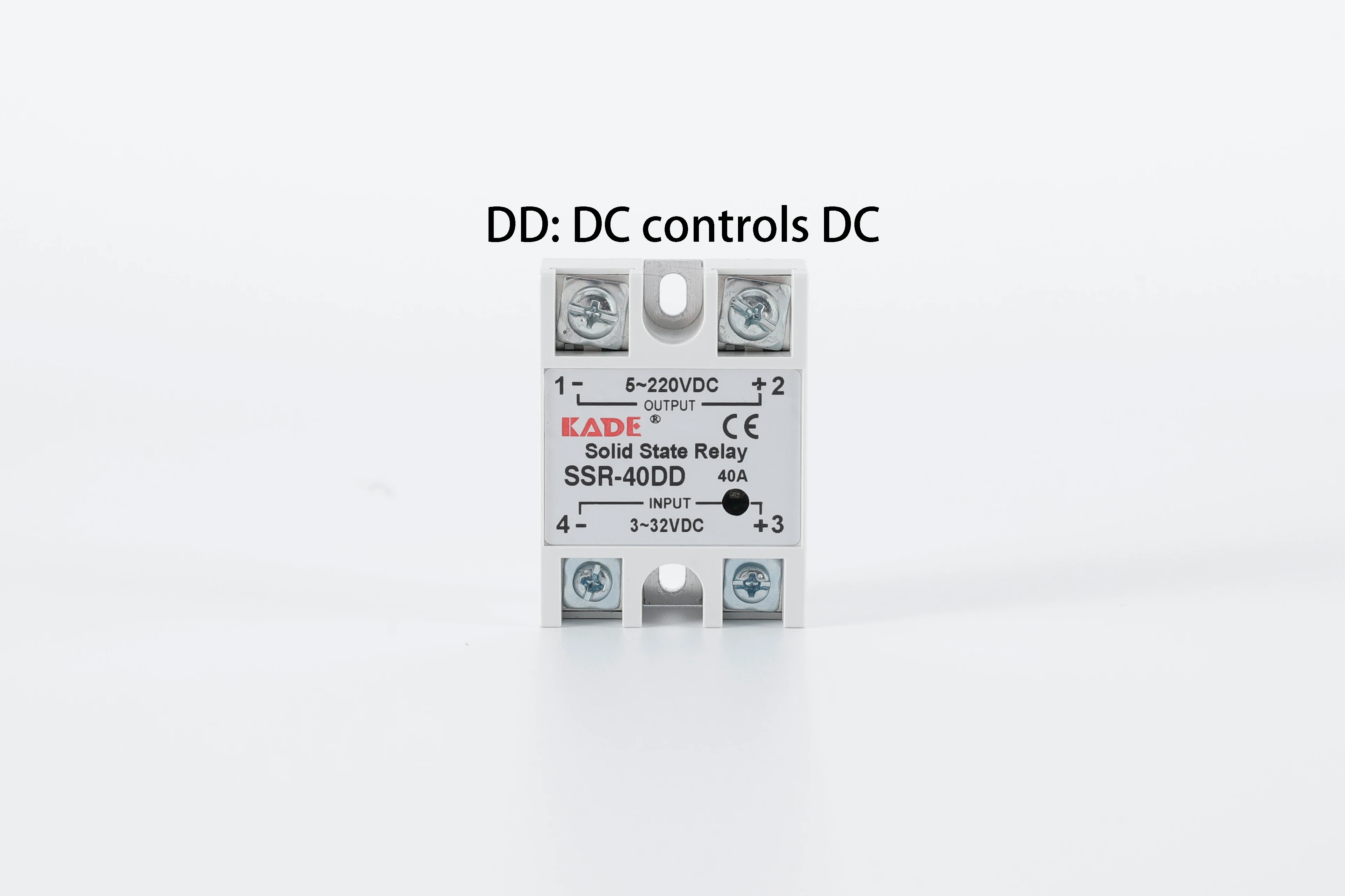 

1 Piece SSR-10/25/40/60DD DC Control DC White-Shell Single-Phase Solid State Relay with 1 Plastic Cover
