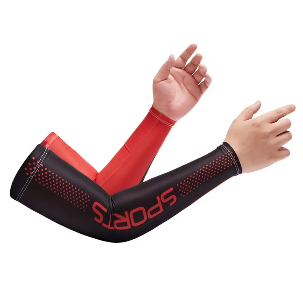 2Pcs Fishing Riding Cooling Arm Sleeves Cover Men Sports Running UV Sun Protection Outdoor Fishing Cycling Sleeves Sunscreen