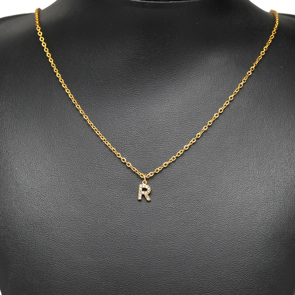 5Pcs Stainless Steel Zircon Letter Charms A-Z Alphabet Pendants for Earrings Necklace Making DIY Exquisite Jewelry Accessories image 5