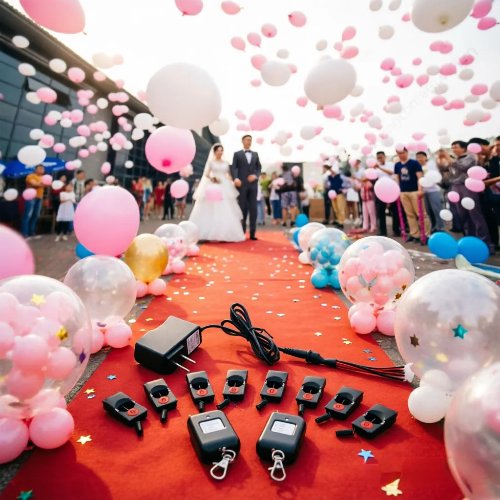 8 12 Channel Remote Control Balloon Blasting Machine Stage Party Decoration for Wedding Bride Celebration Marriiage Party Dance