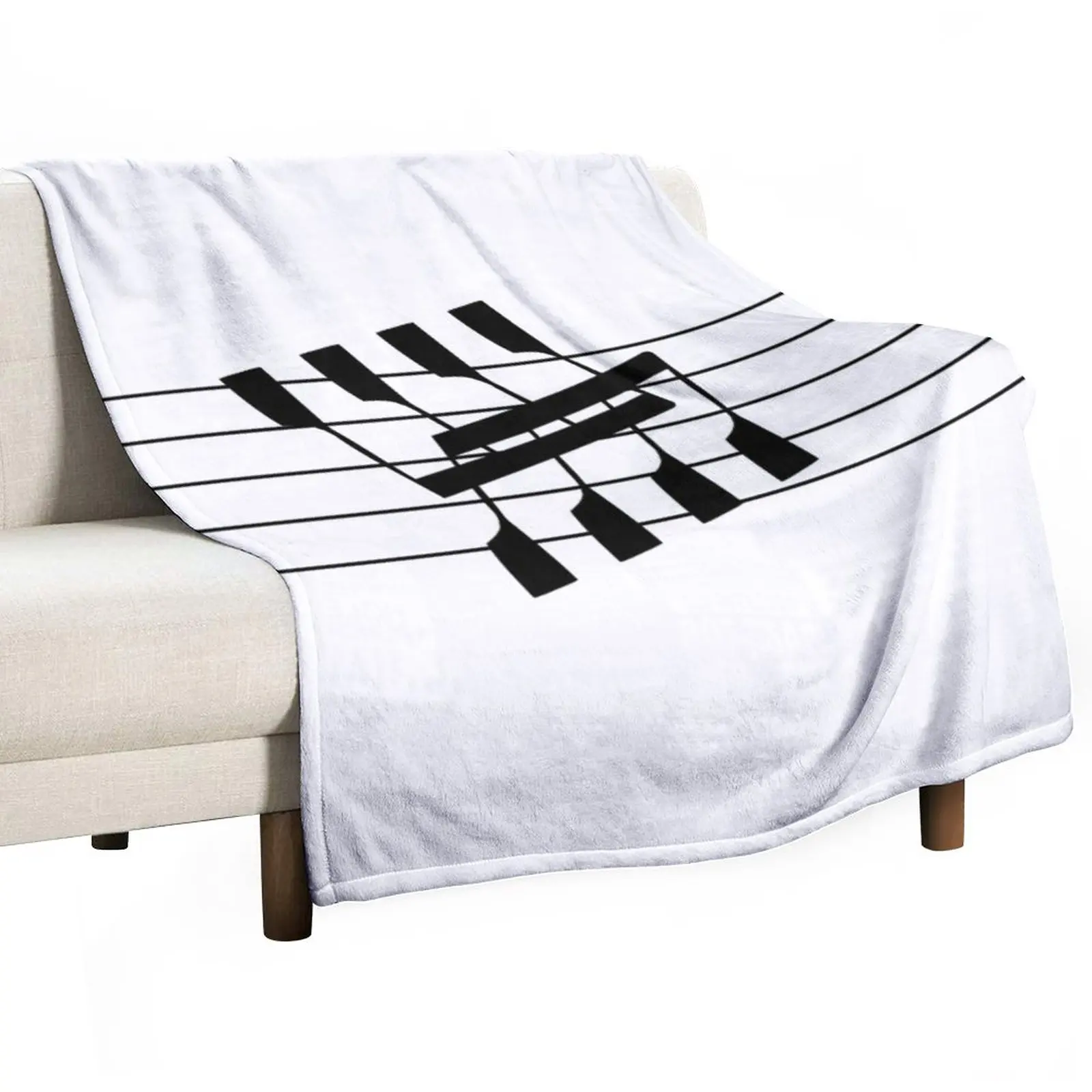 Rowing and Music Notes 8 Throw Blanket Camping Custom Blankets